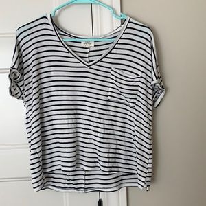 Striped blouse, blue & white, women’s XS-S, PST